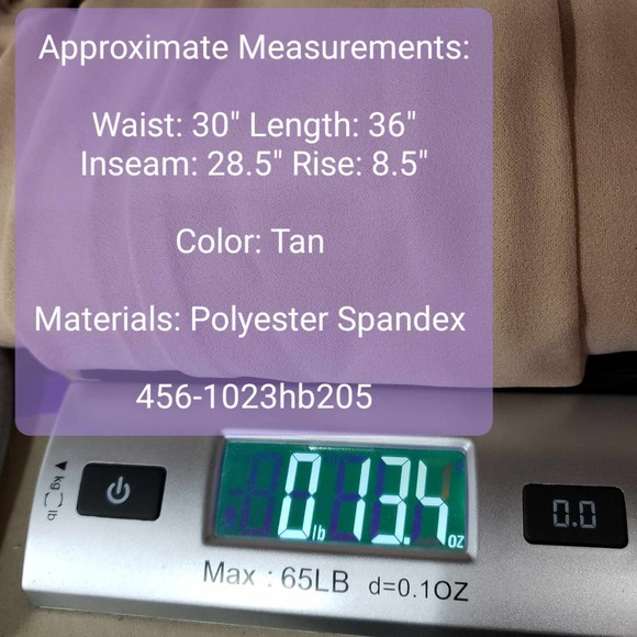 The Savile Row Co. London size 2 Tan Polyester Spandex Cuffed Slacks - Picture 7 of 7